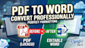 professionally convert PDF to editable word