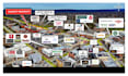 design retail trade aerial map with site arrow