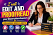 edit and proofread your dissertation chapters for grammar and clarity