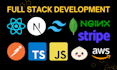 build custom website as full stack developer with react next js
