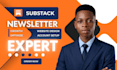 setup substack account,  design substack newsletter, do substack promotion