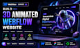 build interactive 3d animated webflow website with gsap, threejs, webgl, spline