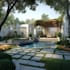 design backyard, frontyard, pool, patio as a landscape