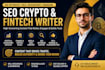 write SEO fintech, crypto and finance blog articles