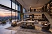 design luxury penthouse villa mansion duplex interior rendering