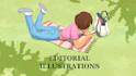 draw a premium editorial illustration for brand