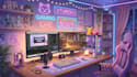 design cozy and animated vtuber backgrounds, stream overlay, illustration design