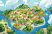 do flat business vector maps of any location
