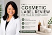 review your cosmetic label for fda and eu compliance