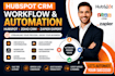 setup hubspot CRM workflows and zapier integrations professionally