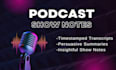 write SEO optimized podcast show notes that boost your visibility
