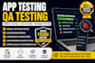 do app testing, usability testing, qa testing, website testing, UI UX testing