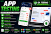 do app testing, website testing, QA testing, usability testing with 12 testers