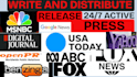 write and distribute press release to premium media sites
