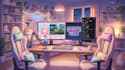 design vtuber streaming environments, vtuber commission, overlay for streaming