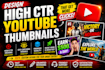 design high CTR youtube thumbnails