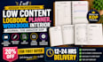 do digtal low content logbook planner workbook interior journal for amazon kdp