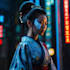 create futuristic geisha art