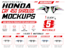 create premium motocross shroud mockups in 5 materials