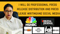 do press release distribution with social media marketing