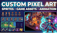 create custom animated pixel art sprites, game assets, and rpg characters