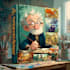 design a cartoon book cover art