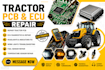 repair tractor pcb ecu headlights indicators work lights fuel temperature sensor