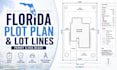 create florida plot plan and property line drawings