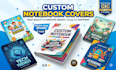 design cute aesthetic kdp notebook cover