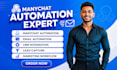 integrate manychat chatbot integration, email automation, marketing workflow