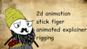 create simple stickman character animation