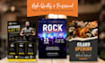 design a flyer, postcard and brochure