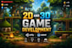 develop 2d and 3d games in unity and godot engine