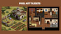 do pixel art tileset, game background, rpg tilemap, 2d topdown art pixel tileset