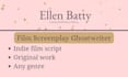 ghostwrite a cinematic screenplay