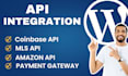 do rest api integration in wordpress woocommerce website