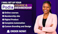 make podia, online course, podia website, teachable, course website
