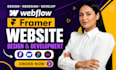 design, develop webflow framer website, figma to webflow, framer developer