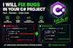 find and fix bugs in your csharp and dotnet applications