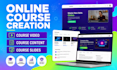 create course content upload course course content course website course setup