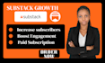 write substack newsletter copy and create substack growth strategy