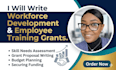 write workforce development and employee training grants