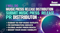 do music press release distribution PR distribution submit music press release