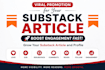 do substack newsletter setup, substack page link promotion to boost subscribers