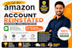 reinstate suspended amazon account, write amazon poa, fix section 3 suspension