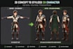 create a stylized 3d character model