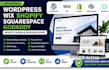redesig wix wordpress  shopify squarespace, webflow framer, duda web design