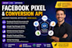 setup meta facebook pixel shopify, conversion API, fix pixel, gtm, ga4, tiktok