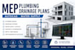 create mep plumbing drainage plans autocad water supply