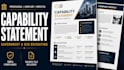 design a government capability statement or corporate profile